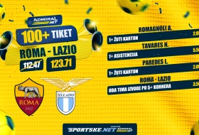 AdmiralBet 100+ tiket - Rimski derbi za kvotu 123,71!